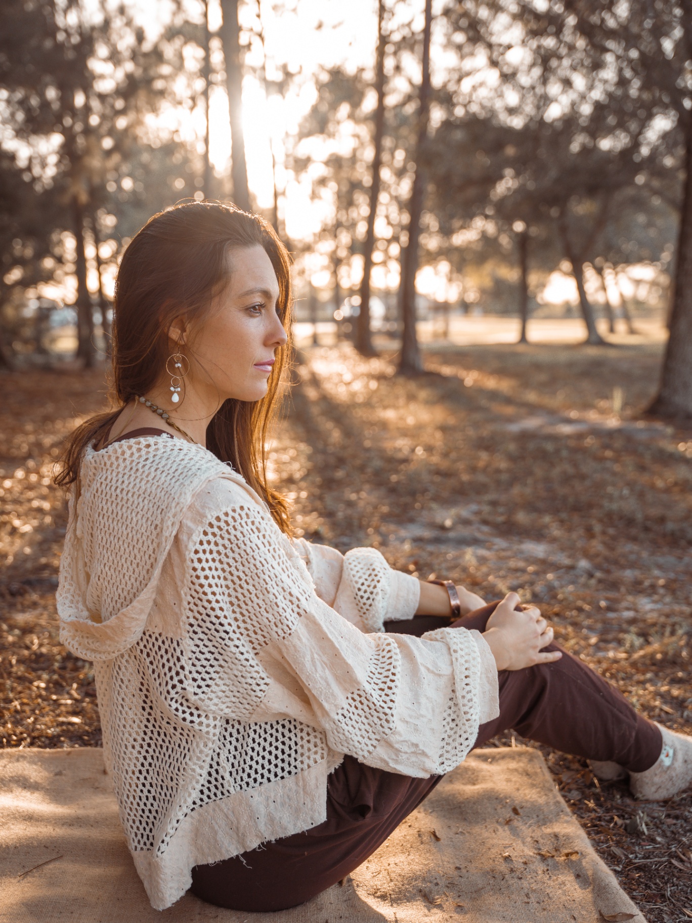 Emily Morris in golden hour light